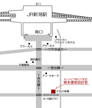 橋本建築設計室周辺地図