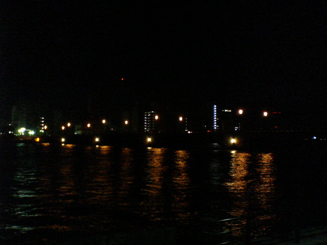 夜の万代橋